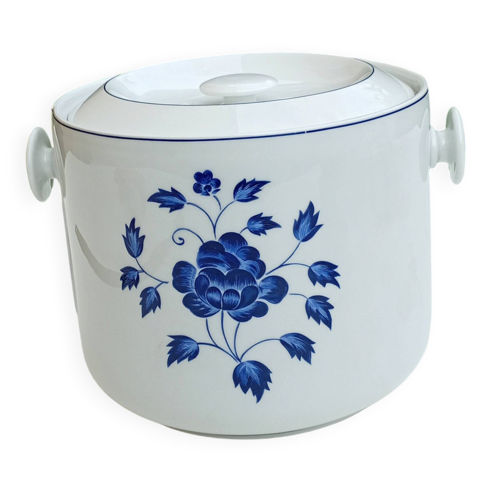 Pot or Soup Tureen in Porcelain Marc HELD for Coquet Bernardaud decoration