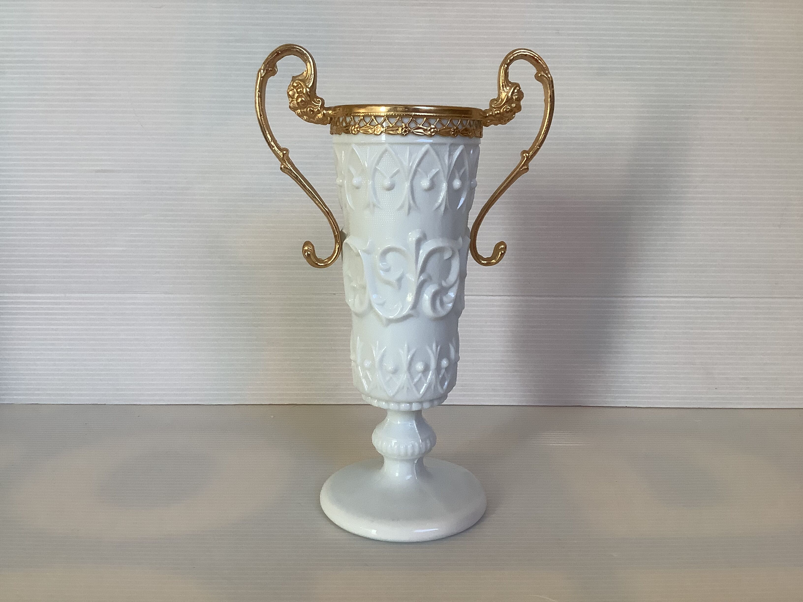Opaline footed bowl vase from a fair