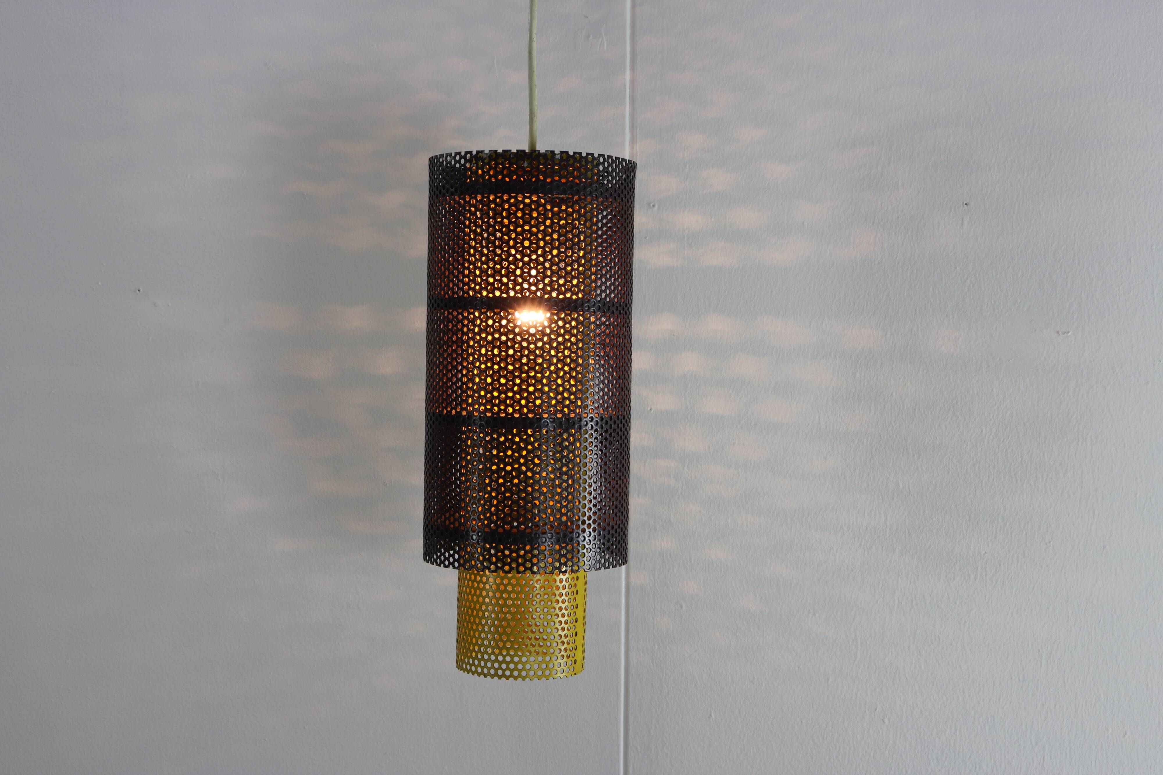 Fifties perforated metal pendant lighting