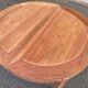 Table à manger ronde extensible décapé en bois massif brut chinois Ming 196