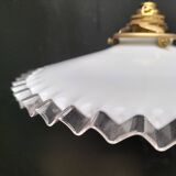 Pair of opaline pendant lights