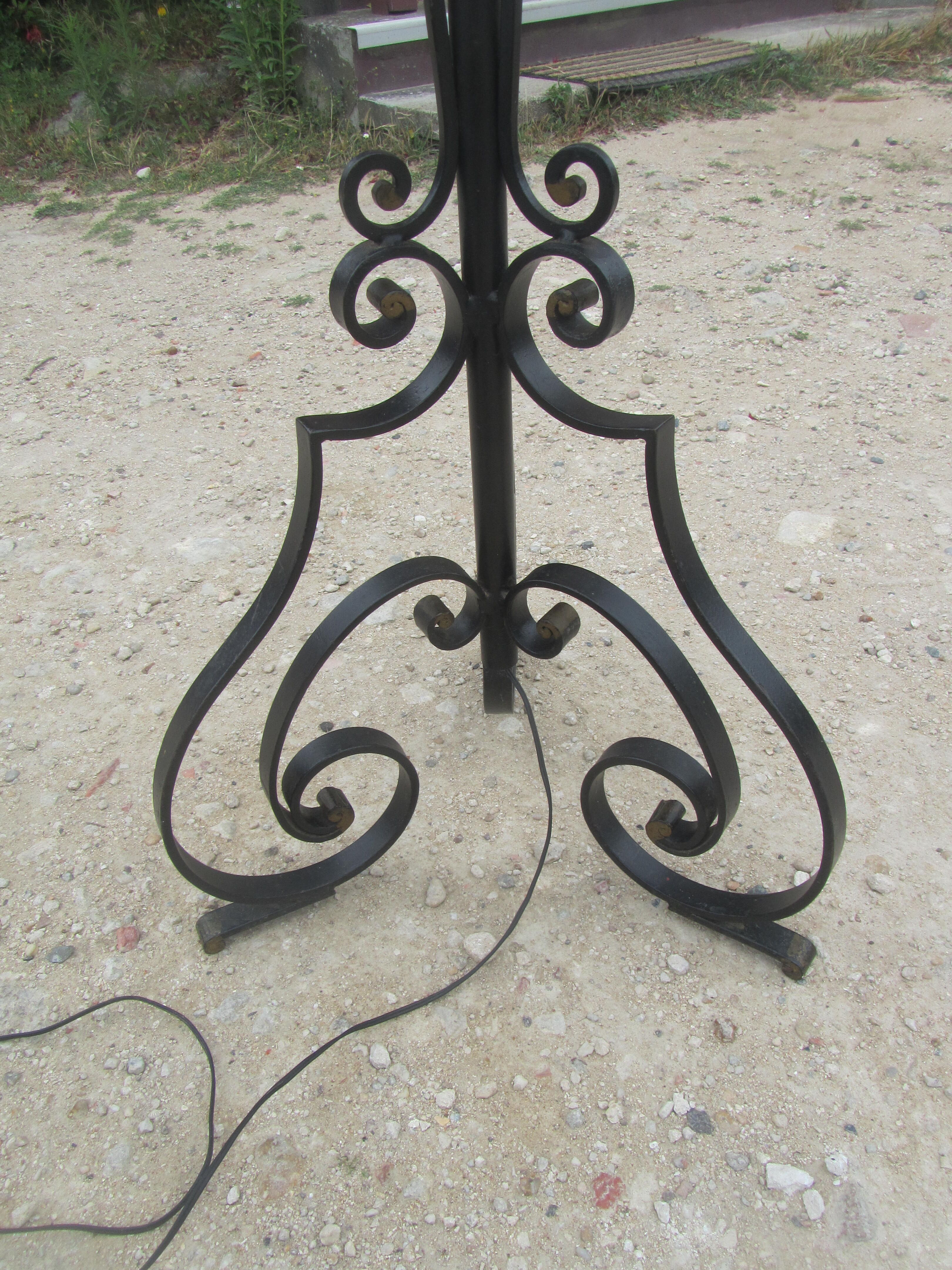 1950s wrought iron lamppost