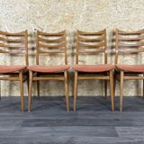 4x 60s 70s dining chair dining chair mid century Danish modern design