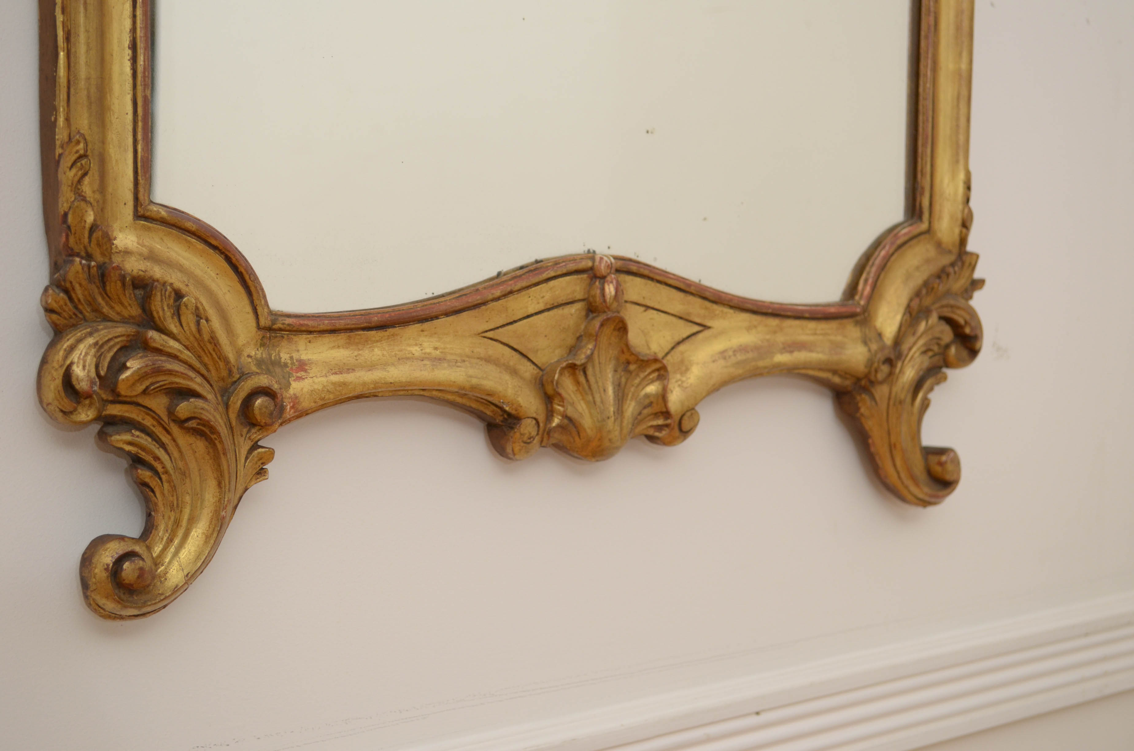 Giltwood wall mirror