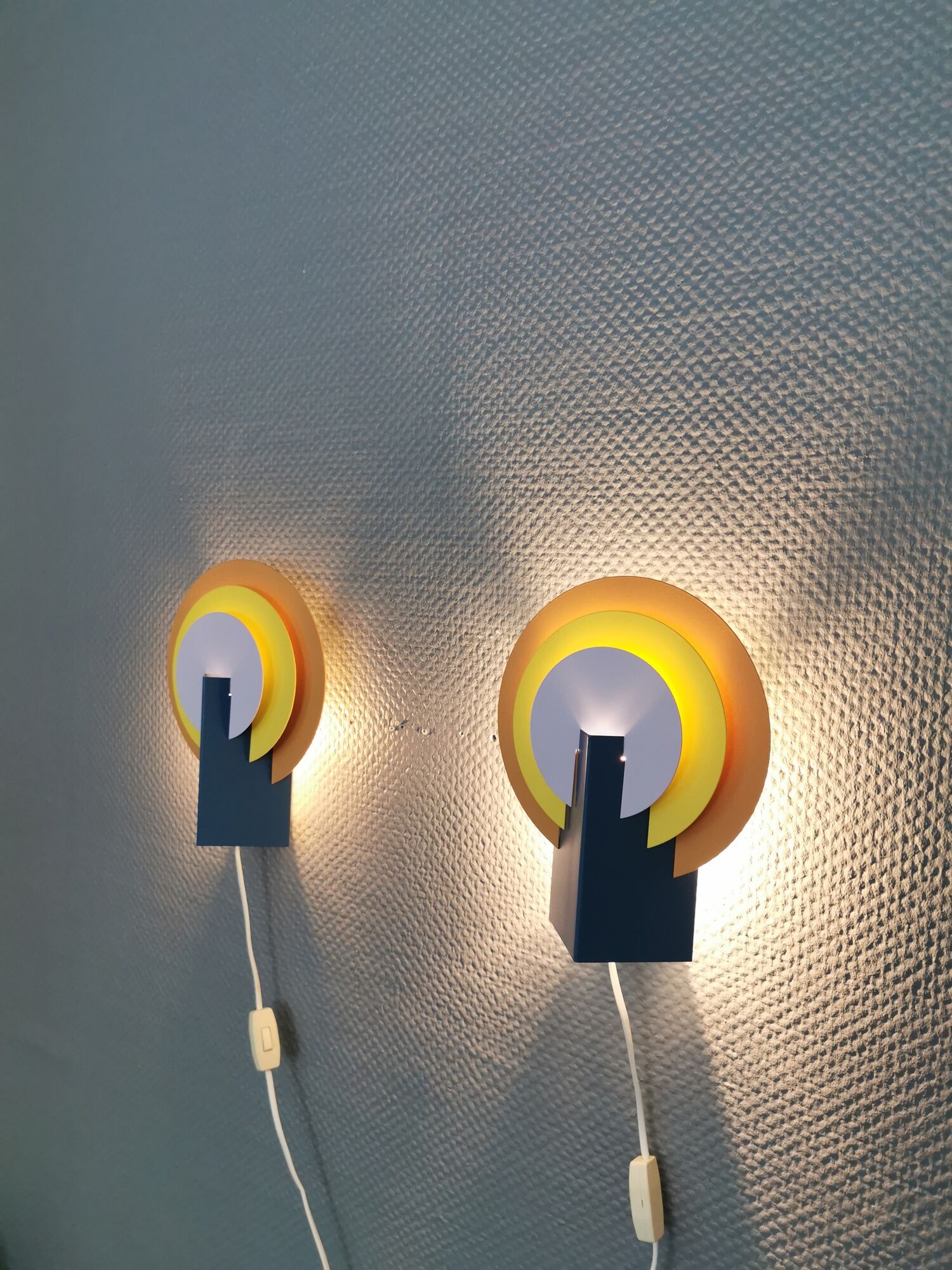 Set of wall lamps from Danish Lyskær, produced in the 80s