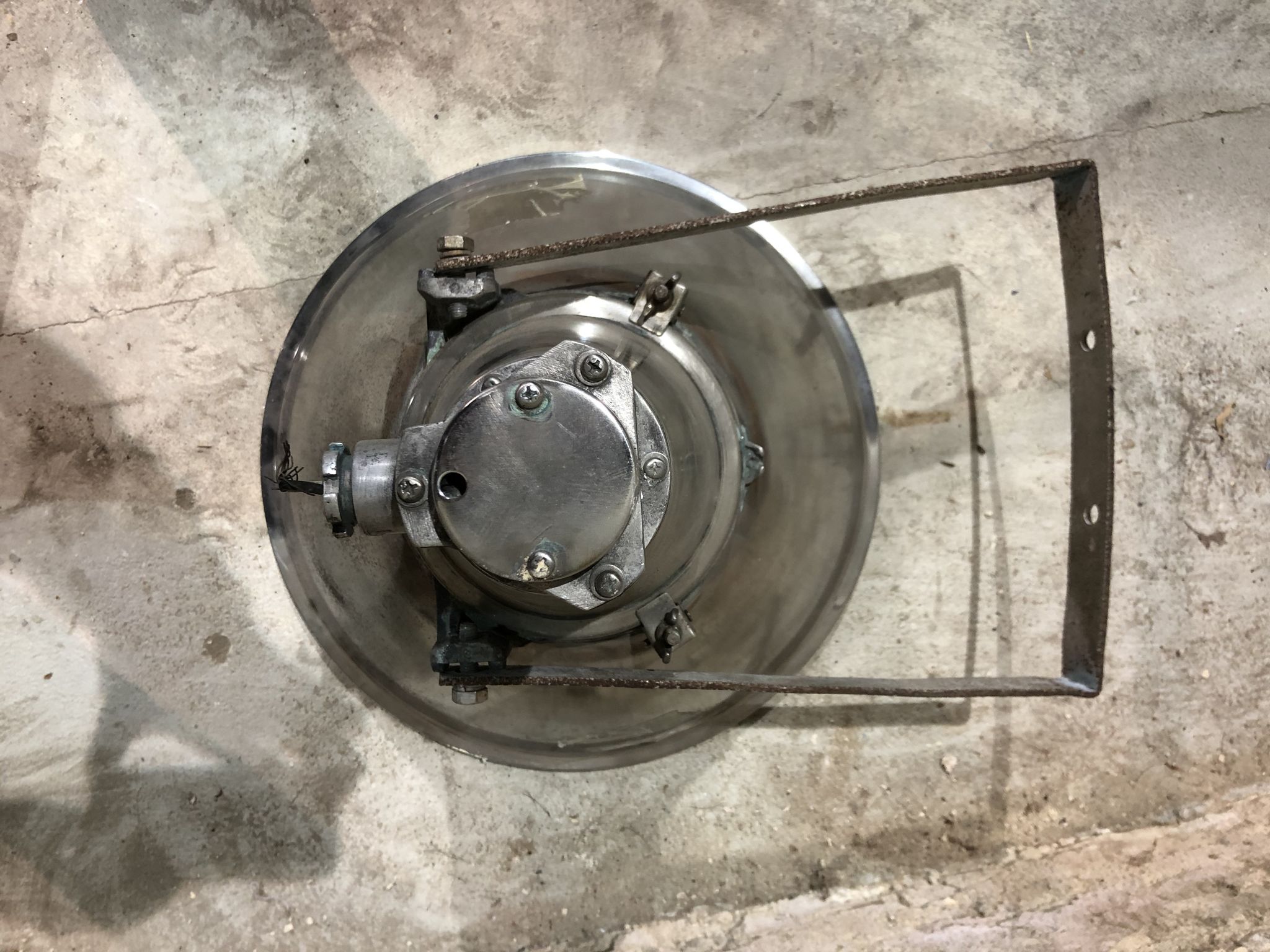 Industrial suspension in polished aluminium 1950s/60s