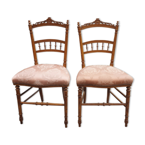 Paire de chaises tapissées