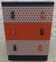 Vintage chest of drawers on wheels with three drawers in faux leather and fabric - Bouto