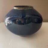 Vase en céramique bleu nuit