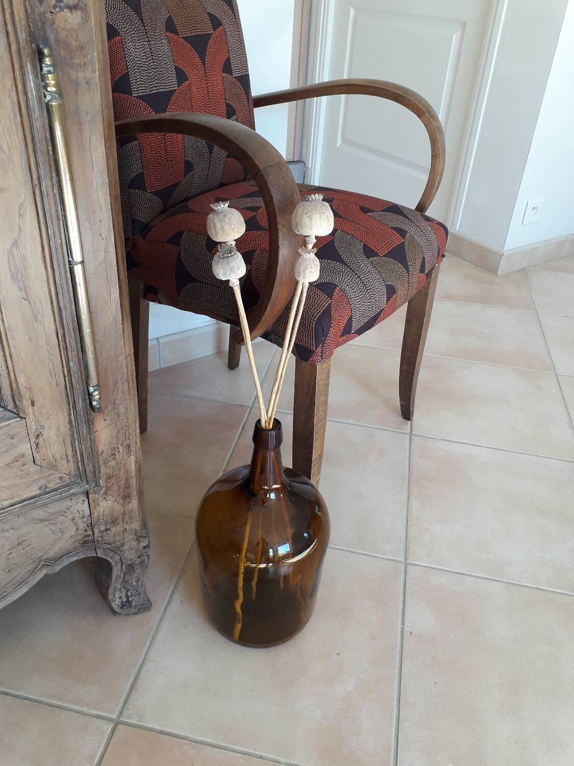Dame-Jeanne en verre ambré