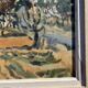 Ancien tableau signé abricotiers en fleurs 1968