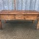 Antique Rustic Solid Cherry Farmhouse Table with 3 Drawers and 1 Pull Out