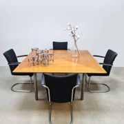 Vintage Dutch design de Wit dinner tubular armchairs