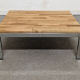 Paire de tables basses ou bouts de canapé en chêne massif, France vers 1970