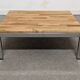 Pair of coffee tables or side tables in solid oak, France circa 1970.