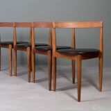 Iconic Dining Set by Hans Olsen – Teak Round Table and 4 Chairs, Denmark, 1960s