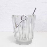 Seau à glace en verre vintage