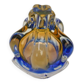 Art glass vintage ashtray designed by josef hospodka in the 1960's.