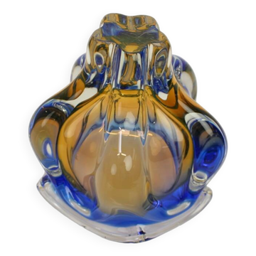 Art glass vintage ashtray designed by josef hospodka in the 1960's.