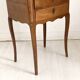Louis XV style cherry wood bedside table with cabriole legs