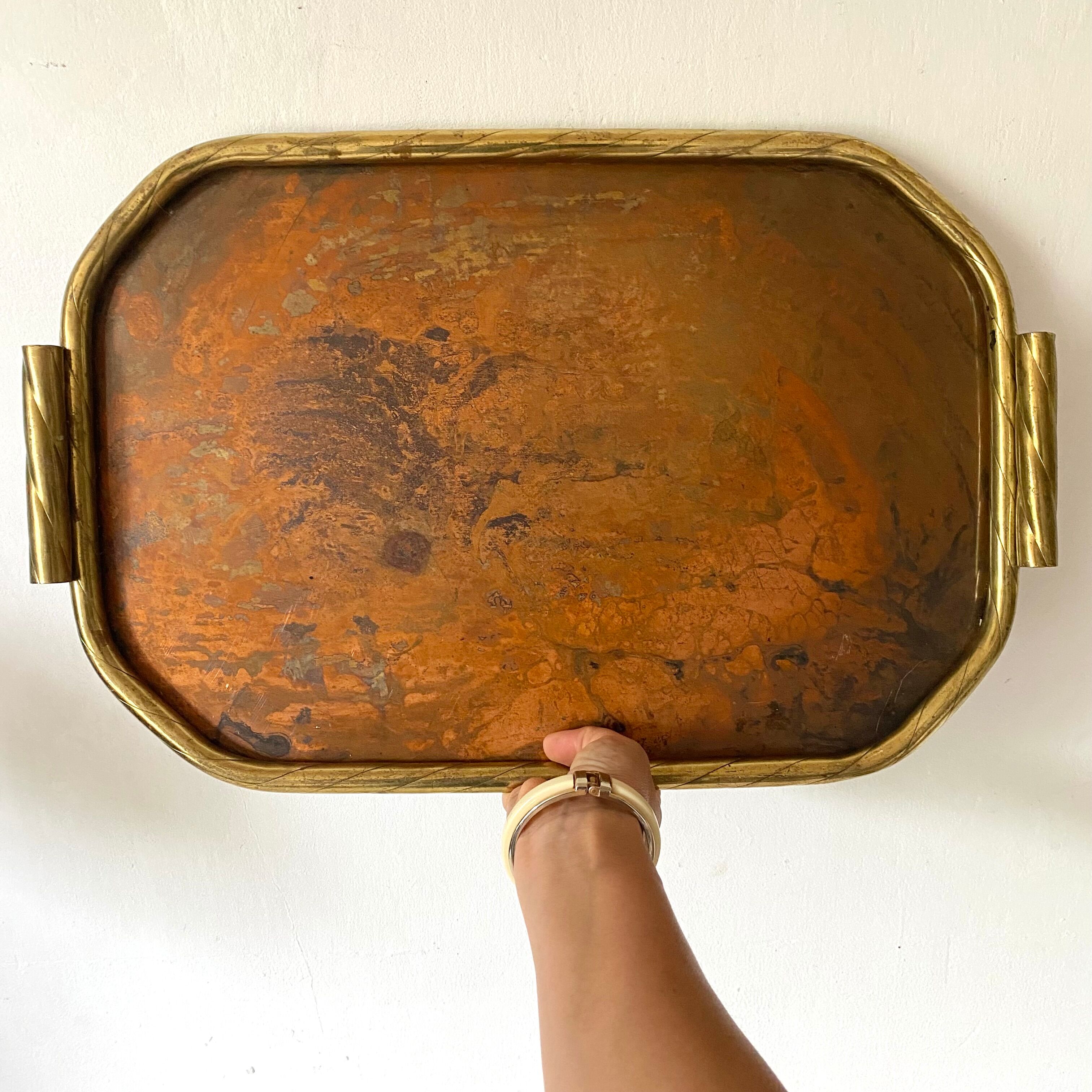 Old copper and brass top