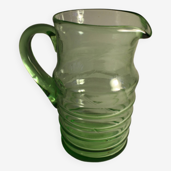 Vintage green water pitcher