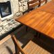 Table vintage scandinave en teck avec deux rallonges