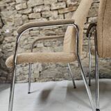 Pair of vintage 1970s Sedus bouclette wool armchairs