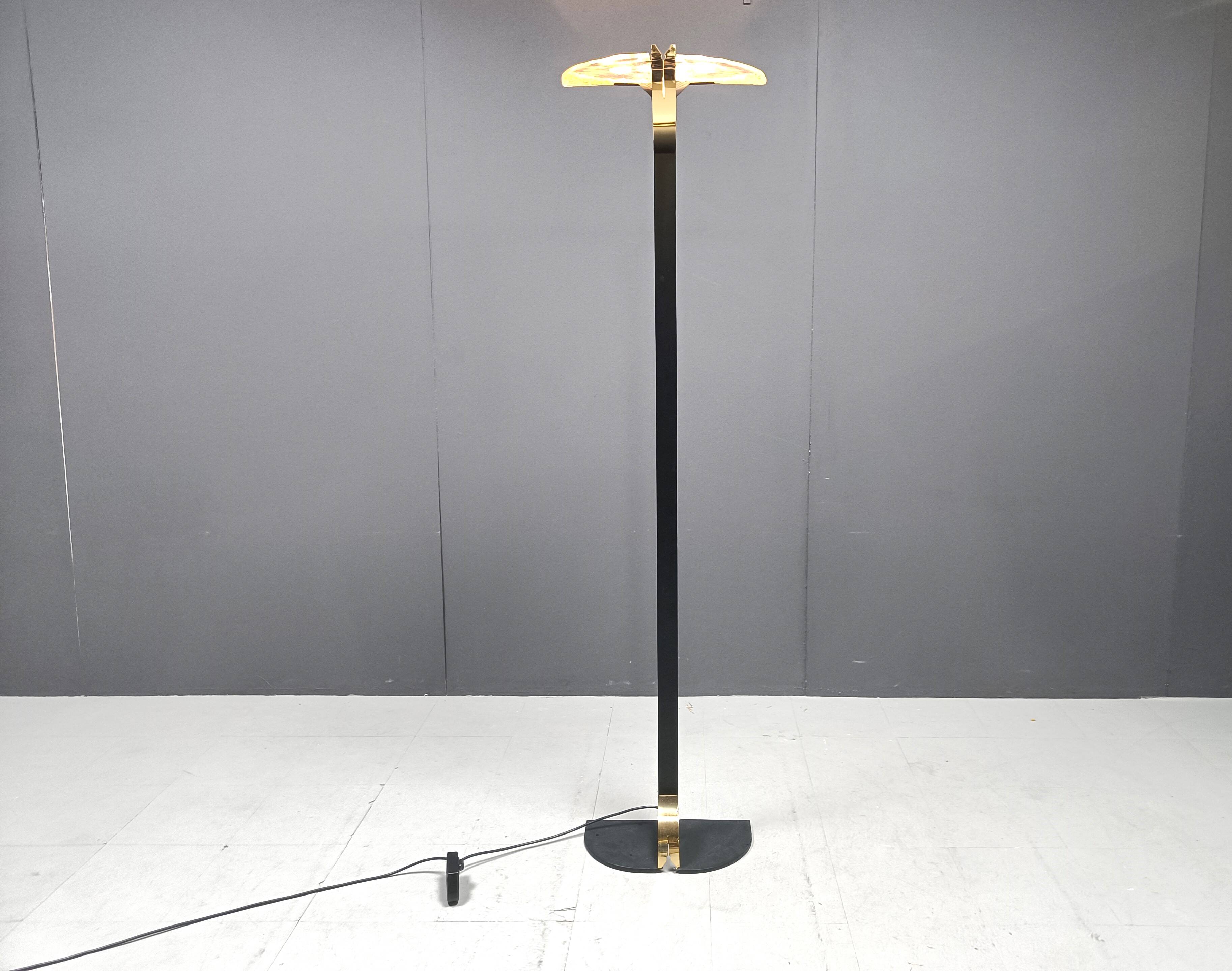 Vintage murano glass floor lamp, 1980s