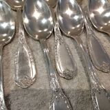 12 silver-plated metal coffee spoons by Ravinet & Cie, Empire 81.