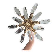 Vintage sputnik ceiling light — glass spikes