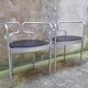 Pair of aluminum armchairs by Henning Larsen