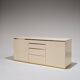 Lacquered Wood and Brass Sideboard, 1970s