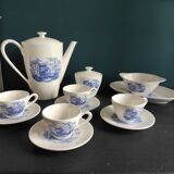 French Vintage Luneville porcelain coffee set