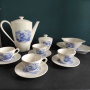 French Vintage Luneville porcelain coffee set