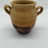 Varnished yellow terracotta confit pot