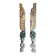 18th Century Italian Handcarved Polychrome Painted Pilaster Friezes, Set of 2