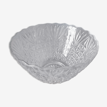 Chiseled glass bowl