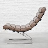 Space Age Leather Cantilever Lounge Chair, 1960's