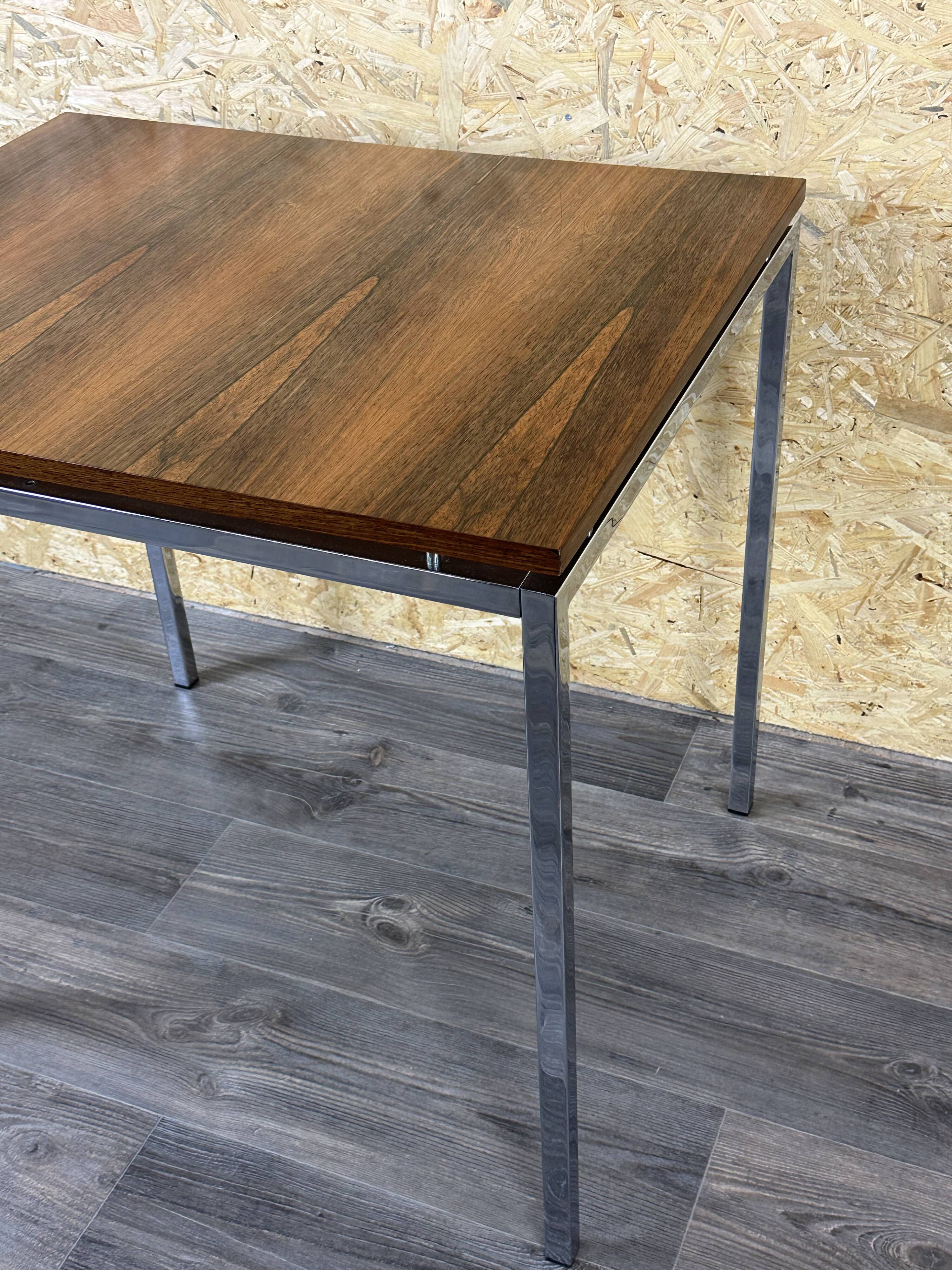 60s 70s teak office table desk chrome frame Danish design