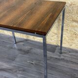60s 70s teak office table desk chrome frame Danish design