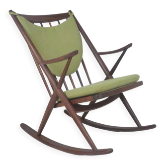 Rocking-chair danoise conçue par Frank Reenskaug pour Bramin, années 1960
