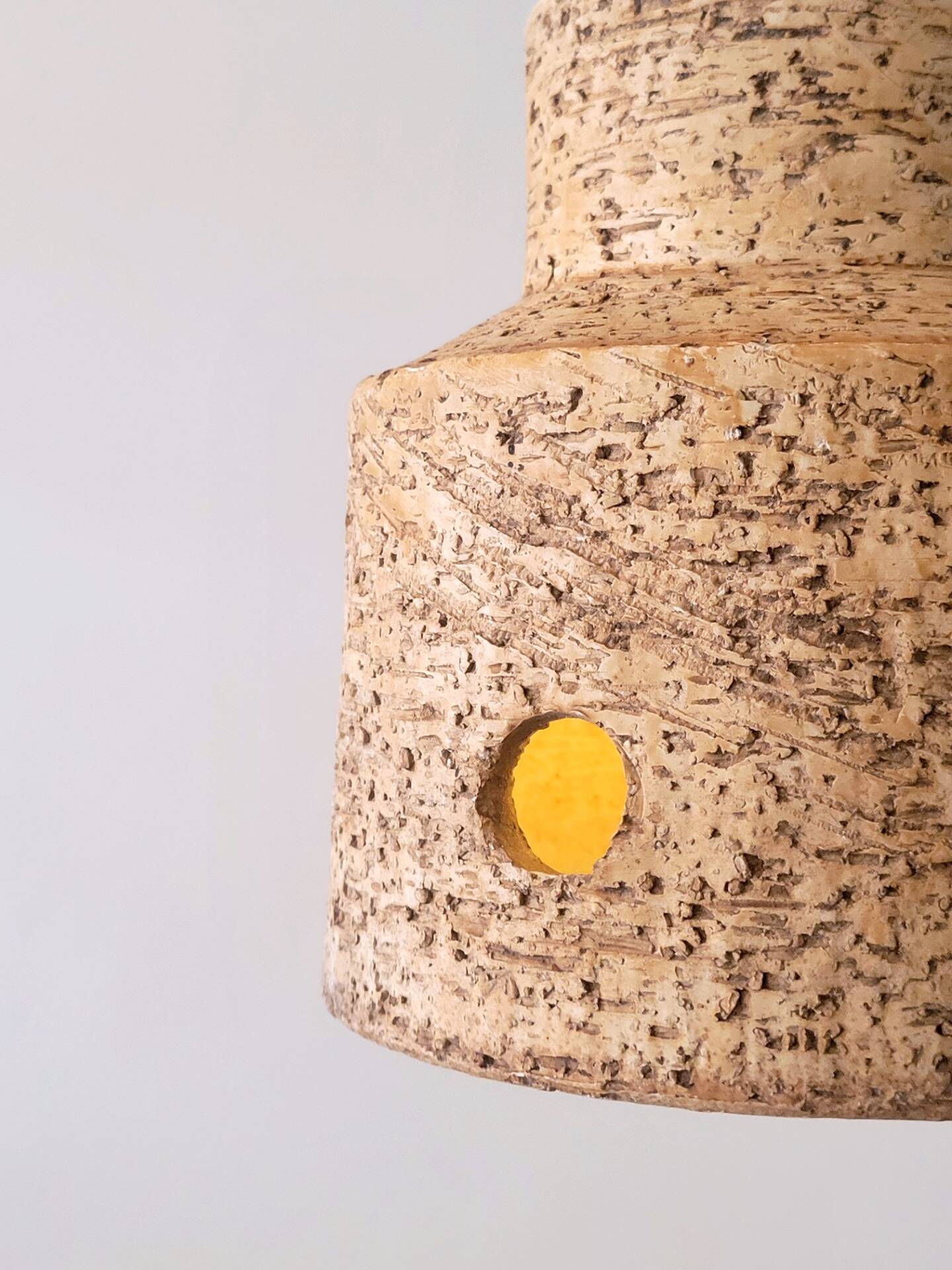Ceramic pendant lamp, Netherlands 1970