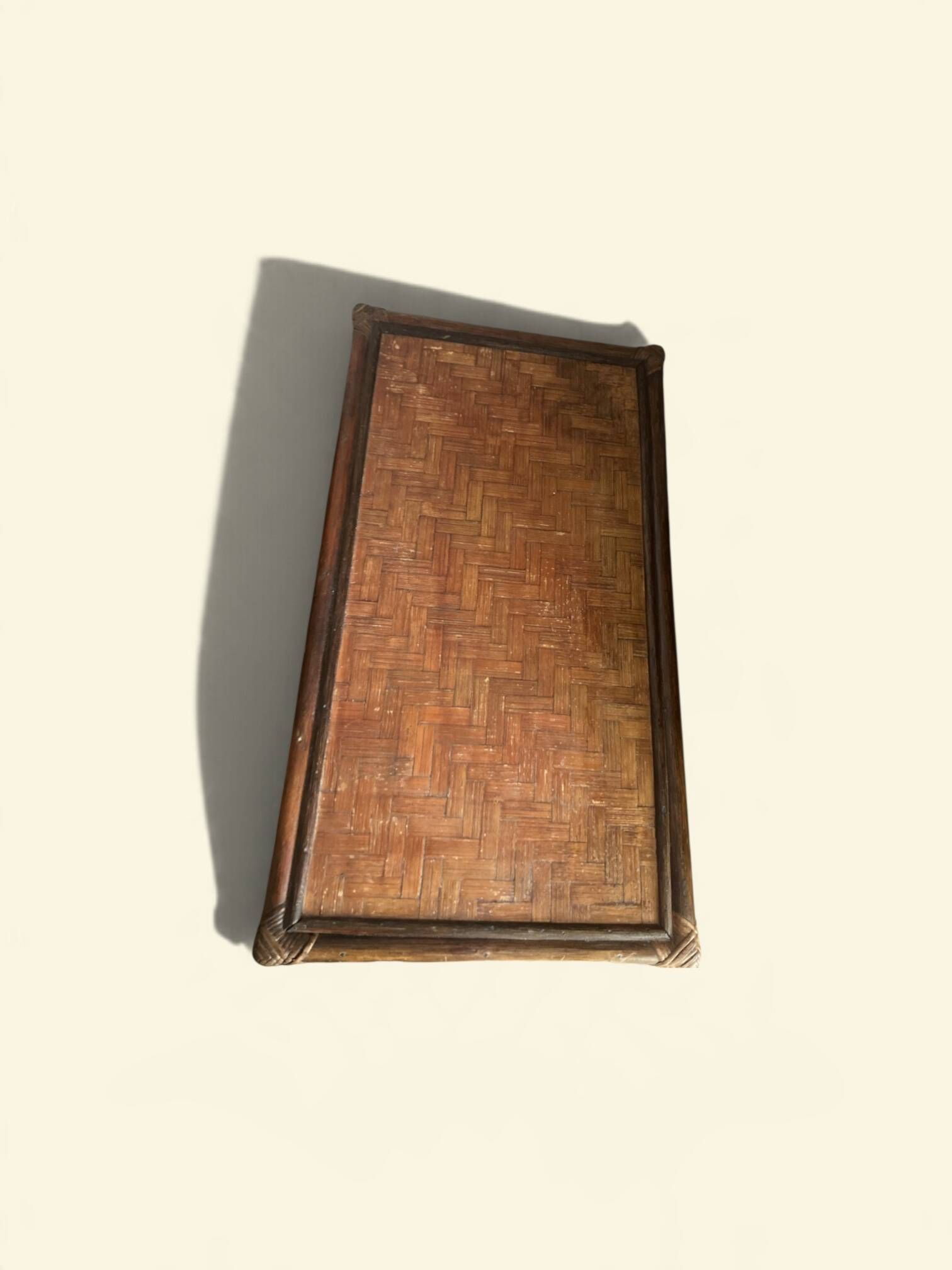 Rattan and bamboo chest of drawers 1960