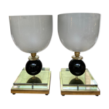 Paire de lampes Vetreria Vistosiannées 80