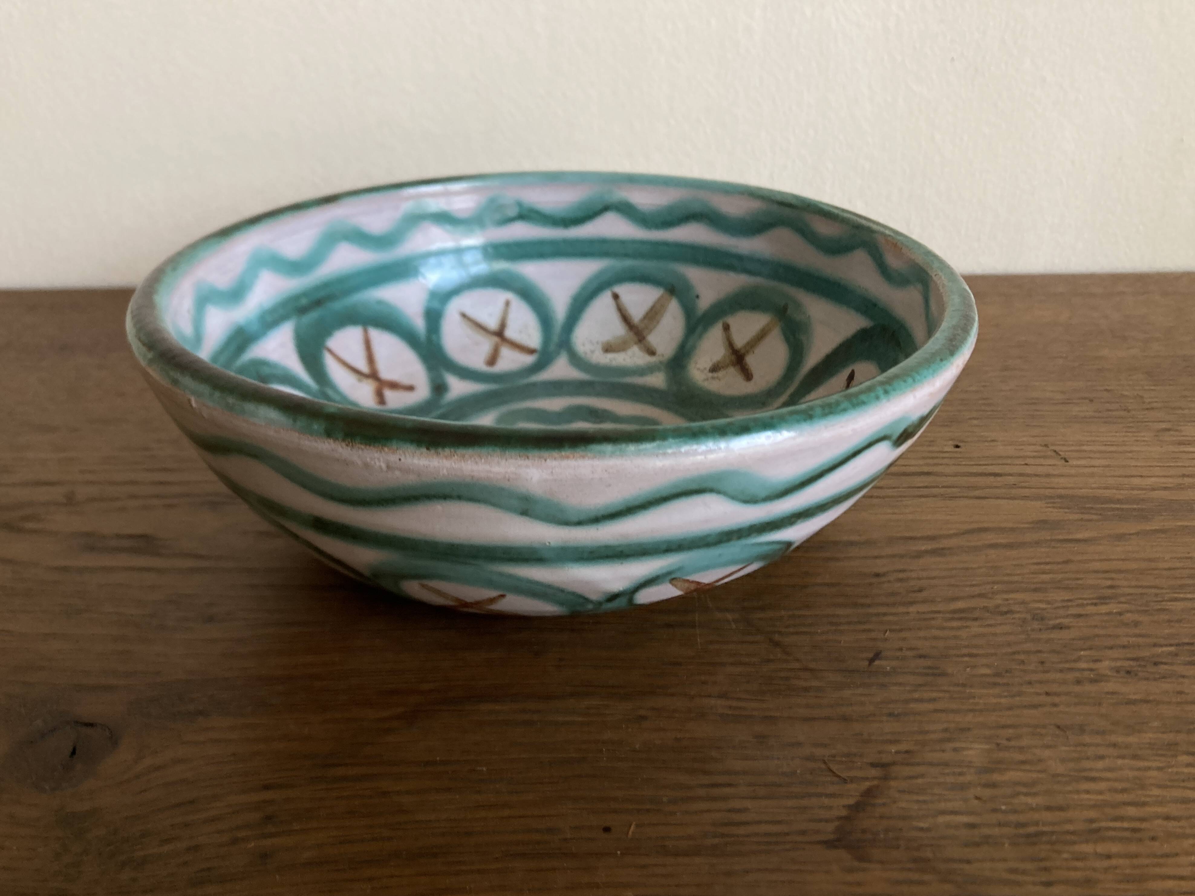 Robert Picault 1960 Vallauris salad bowl signed in full