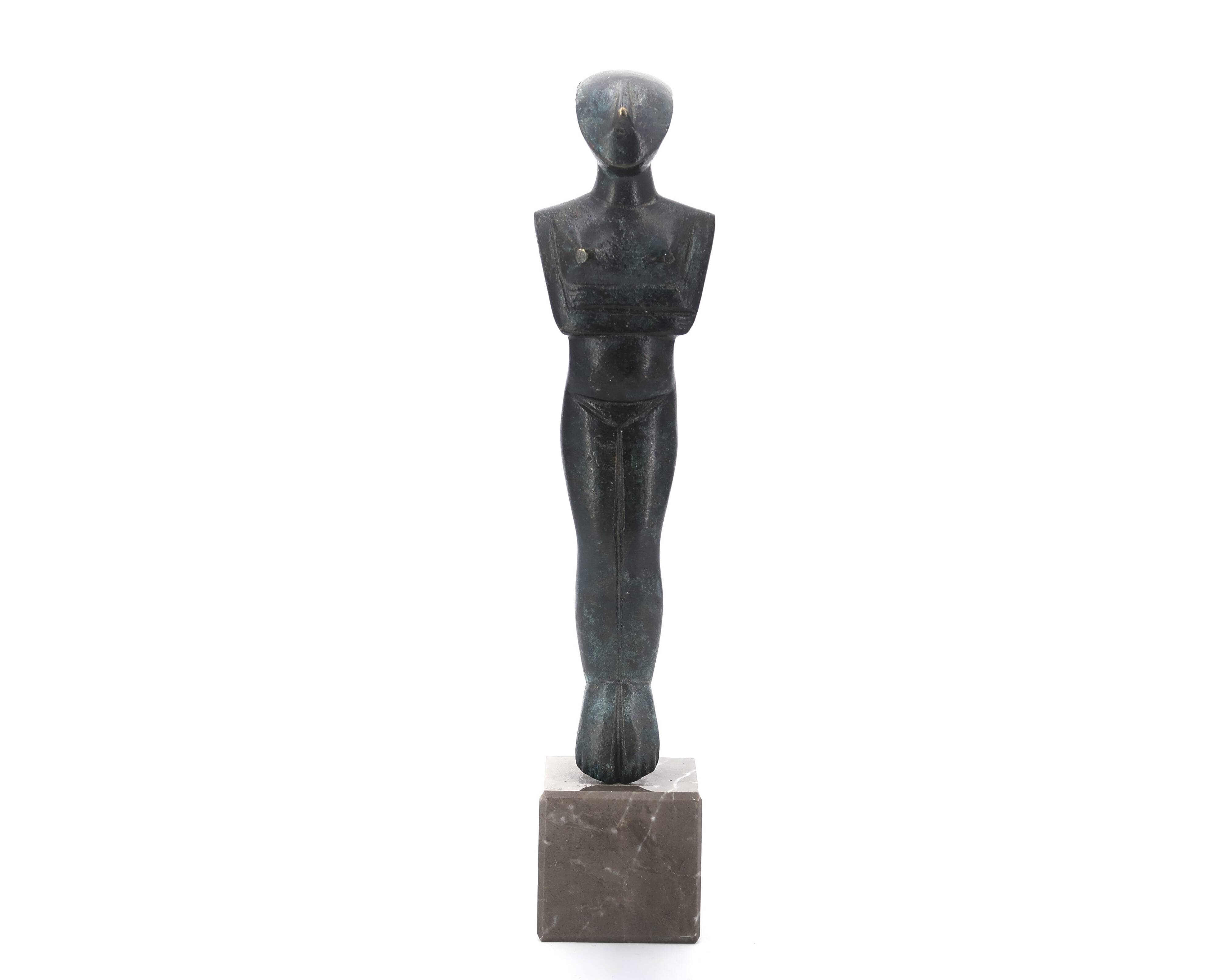 Sculpture cycladique en bronze, années 70