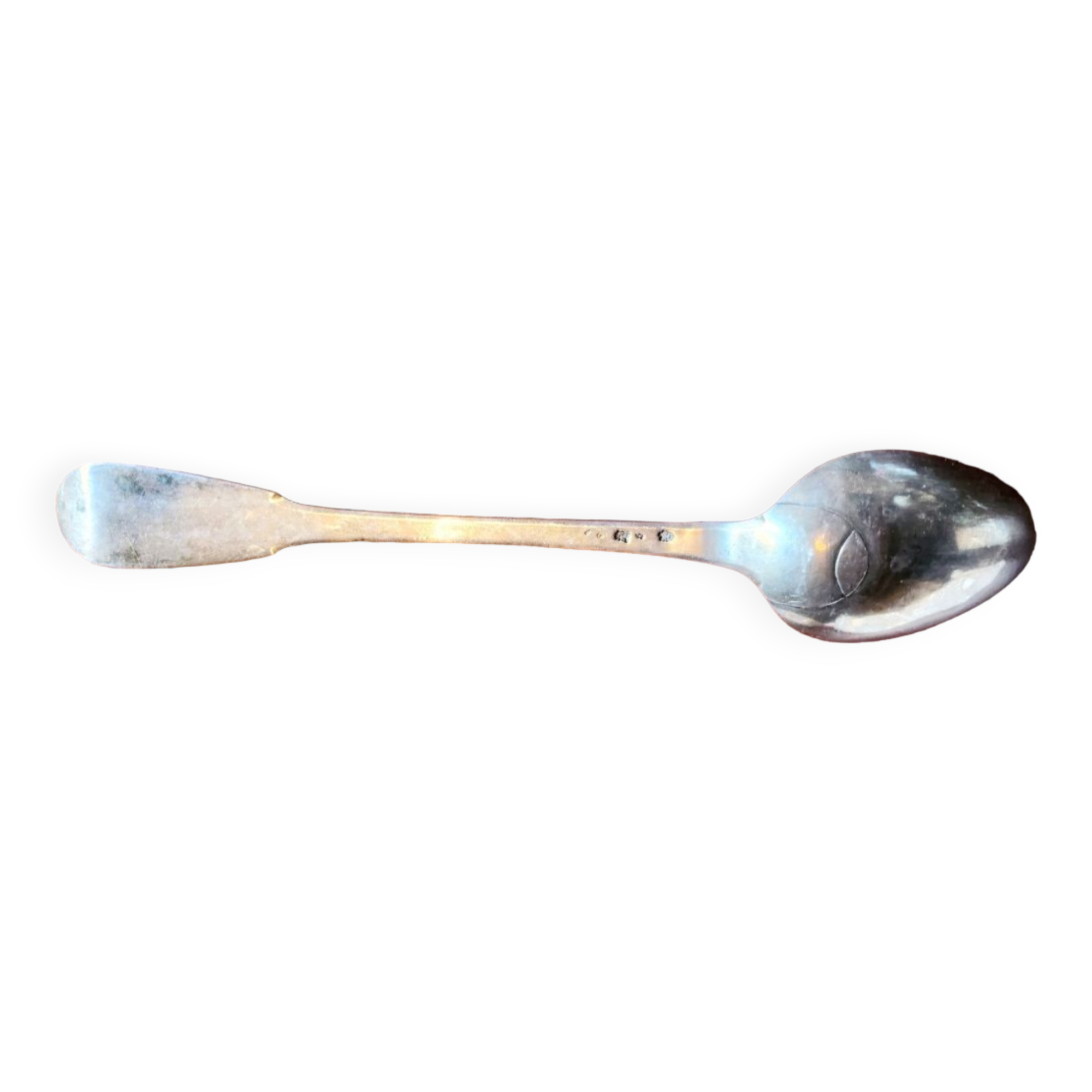 Large serving spoon in very old sterling silver