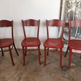 Set de 4 chaises bistrot bois courbé Fischel