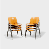Set of 6 dsc 106 chairs by G. Piretti for Castelli - Circa 1960